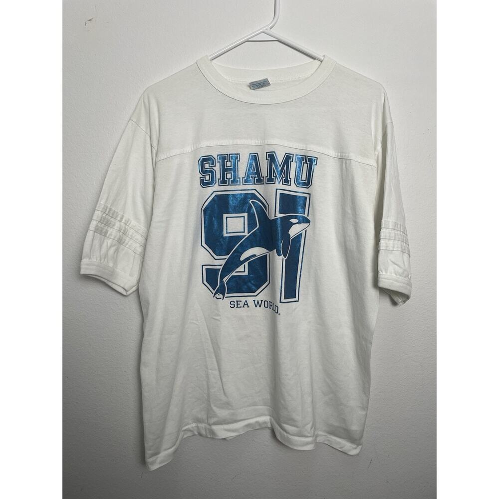 RARE Vintage 1991 Sea World Shamu 91 Jersey Shirt Alore Mens XL Made in USA